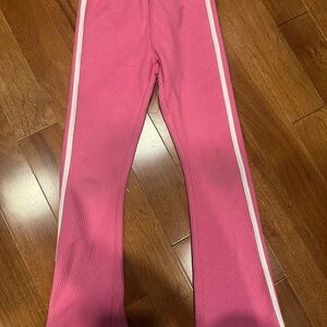 Kids Pink Joggers with White Stripes